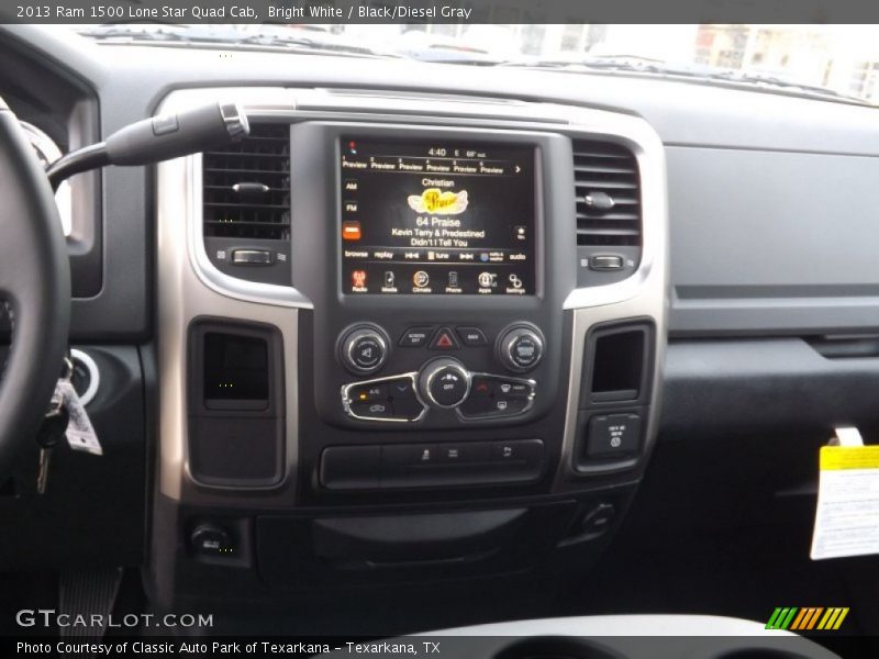 Bright White / Black/Diesel Gray 2013 Ram 1500 Lone Star Quad Cab