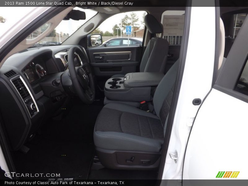 Bright White / Black/Diesel Gray 2013 Ram 1500 Lone Star Quad Cab