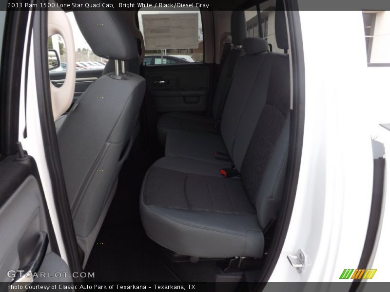 Bright White / Black/Diesel Gray 2013 Ram 1500 Lone Star Quad Cab
