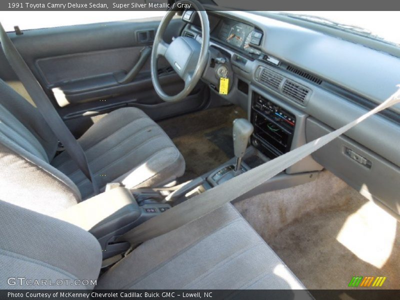 Super Silver Metallic / Gray 1991 Toyota Camry Deluxe Sedan
