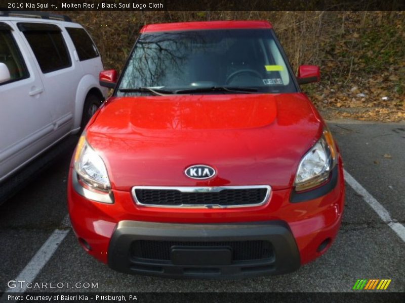 Molten Red / Black Soul Logo Cloth 2010 Kia Soul +