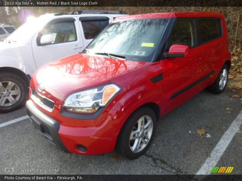 Molten Red / Black Soul Logo Cloth 2010 Kia Soul +