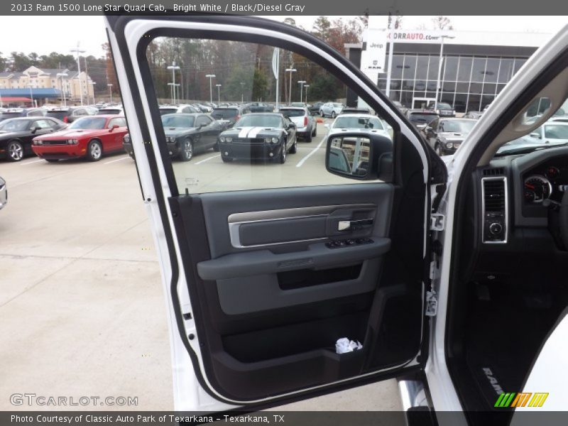 Bright White / Black/Diesel Gray 2013 Ram 1500 Lone Star Quad Cab