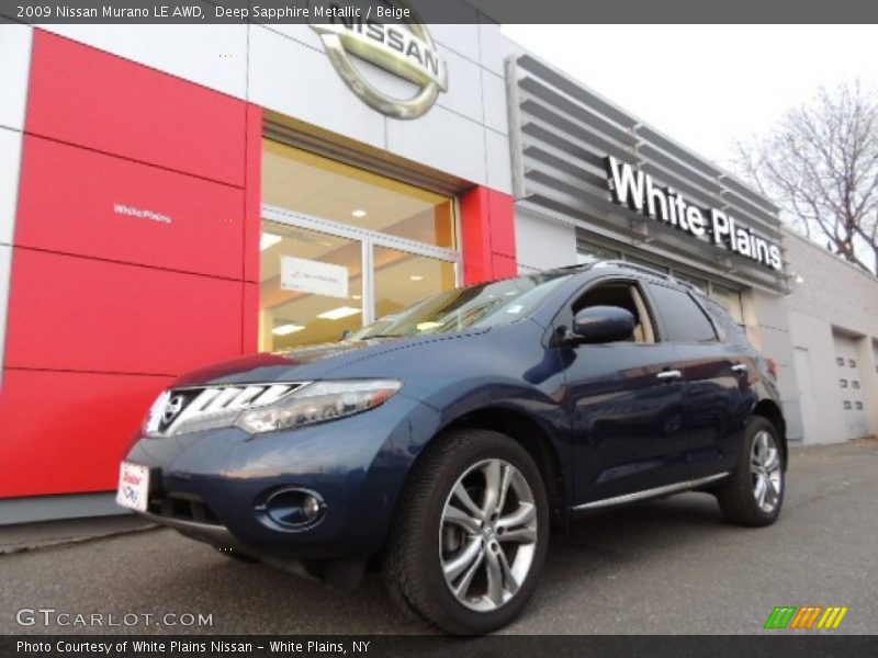 Deep Sapphire Metallic / Beige 2009 Nissan Murano LE AWD