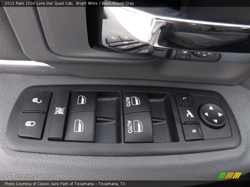 Bright White / Black/Diesel Gray 2013 Ram 1500 Lone Star Quad Cab