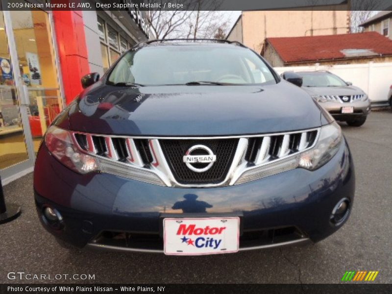 Deep Sapphire Metallic / Beige 2009 Nissan Murano LE AWD