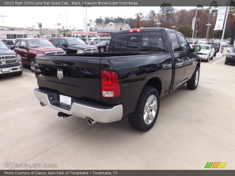 Black / Canyon Brown/Light Frost Beige 2013 Ram 1500 Lone Star Quad Cab