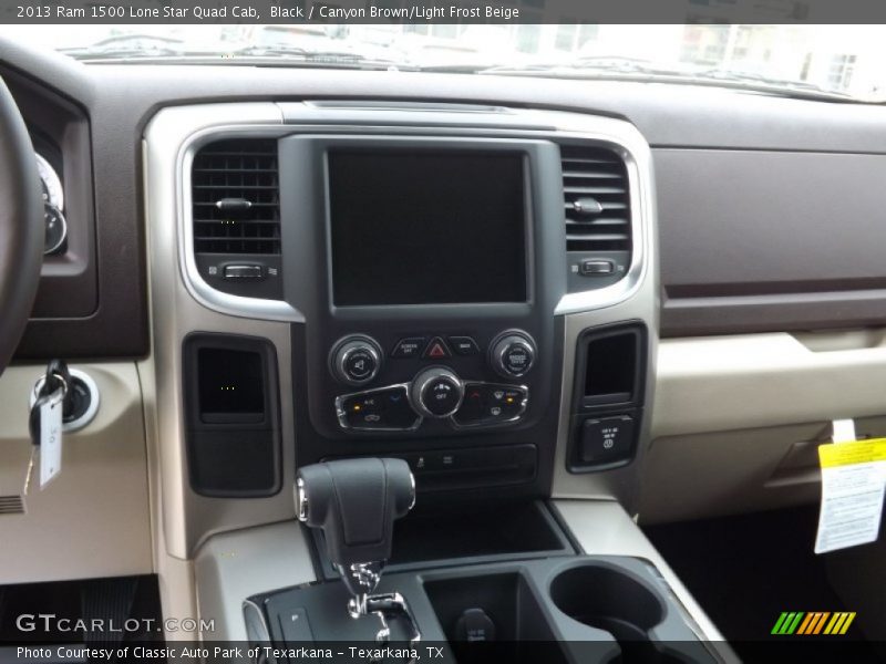Black / Canyon Brown/Light Frost Beige 2013 Ram 1500 Lone Star Quad Cab