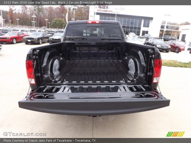 Black / Canyon Brown/Light Frost Beige 2013 Ram 1500 Lone Star Quad Cab