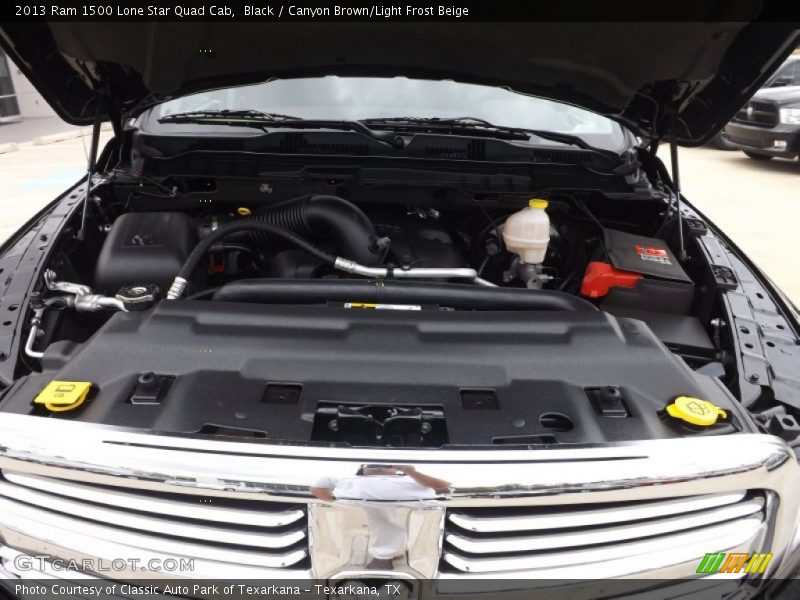 Black / Canyon Brown/Light Frost Beige 2013 Ram 1500 Lone Star Quad Cab
