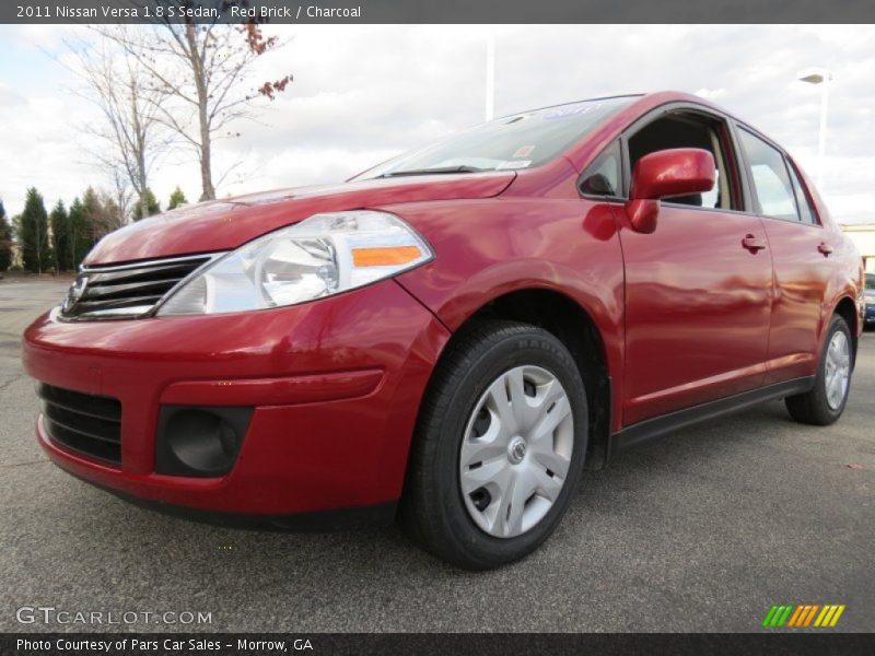 Red Brick / Charcoal 2011 Nissan Versa 1.8 S Sedan