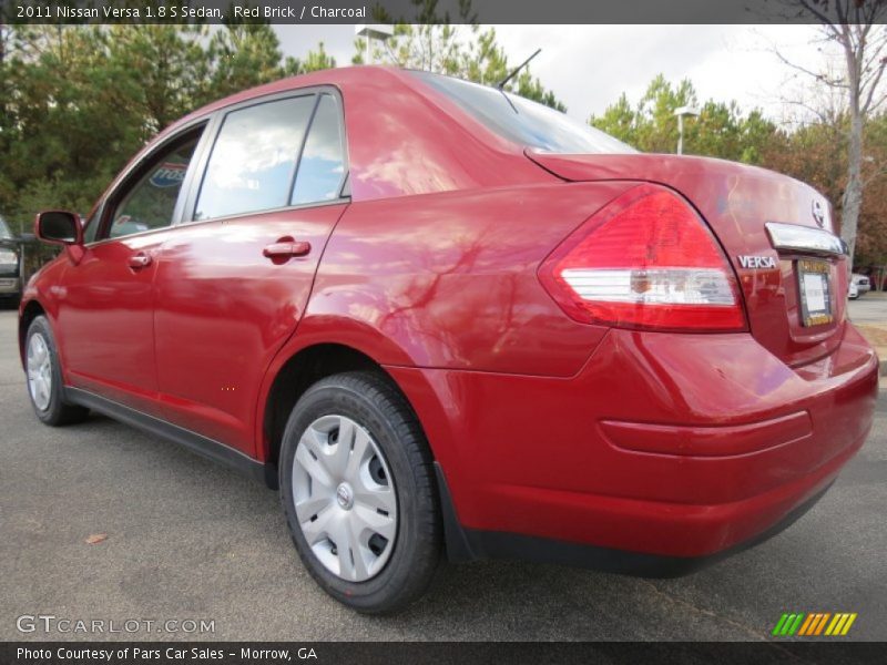 Red Brick / Charcoal 2011 Nissan Versa 1.8 S Sedan