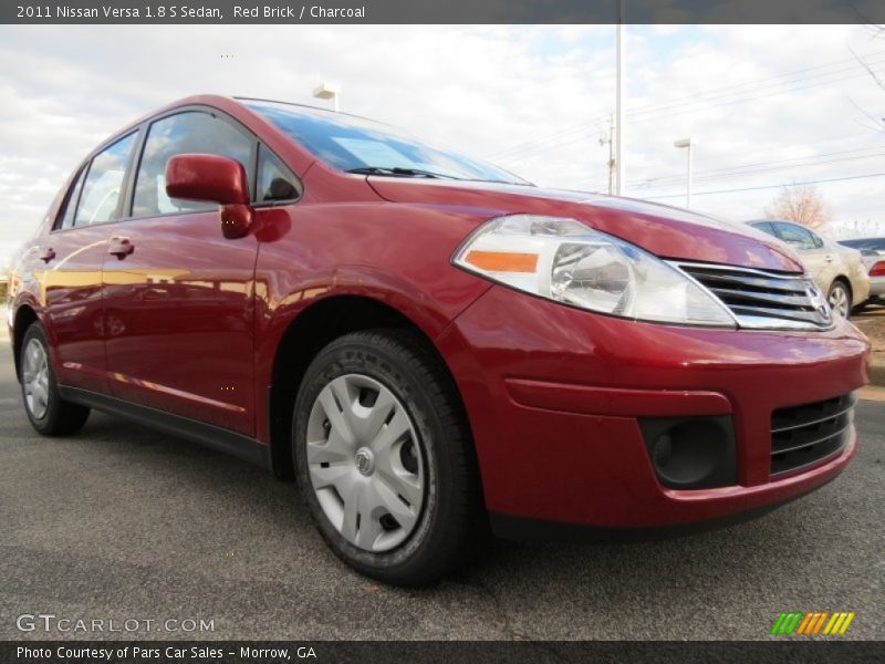 Red Brick / Charcoal 2011 Nissan Versa 1.8 S Sedan