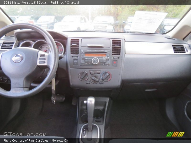 Red Brick / Charcoal 2011 Nissan Versa 1.8 S Sedan