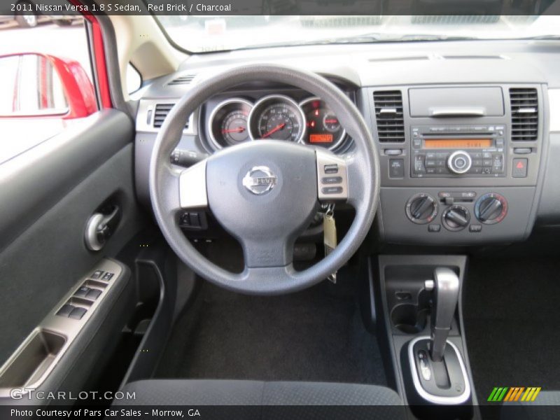 Red Brick / Charcoal 2011 Nissan Versa 1.8 S Sedan