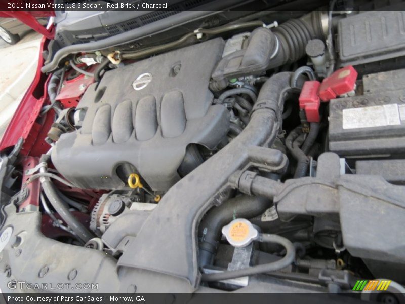 Red Brick / Charcoal 2011 Nissan Versa 1.8 S Sedan