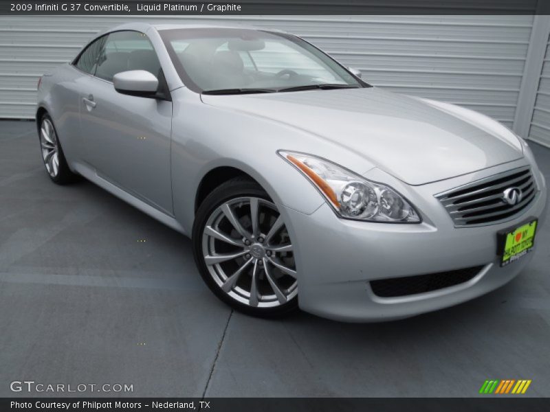 Liquid Platinum / Graphite 2009 Infiniti G 37 Convertible