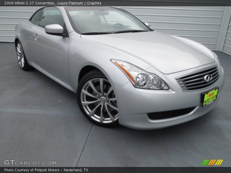 Liquid Platinum / Graphite 2009 Infiniti G 37 Convertible