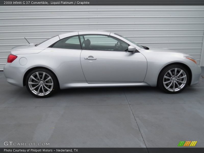 Liquid Platinum / Graphite 2009 Infiniti G 37 Convertible