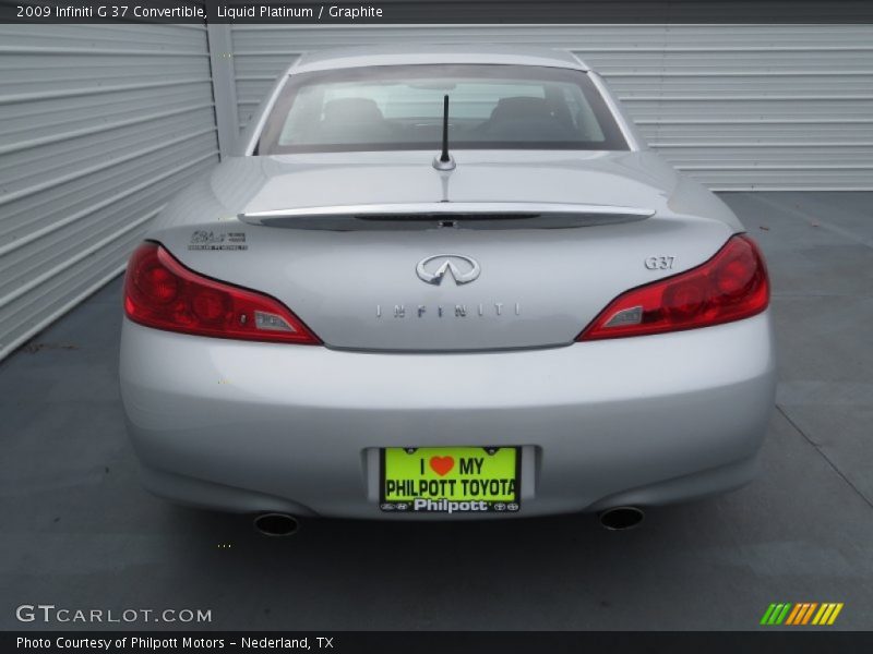 Liquid Platinum / Graphite 2009 Infiniti G 37 Convertible