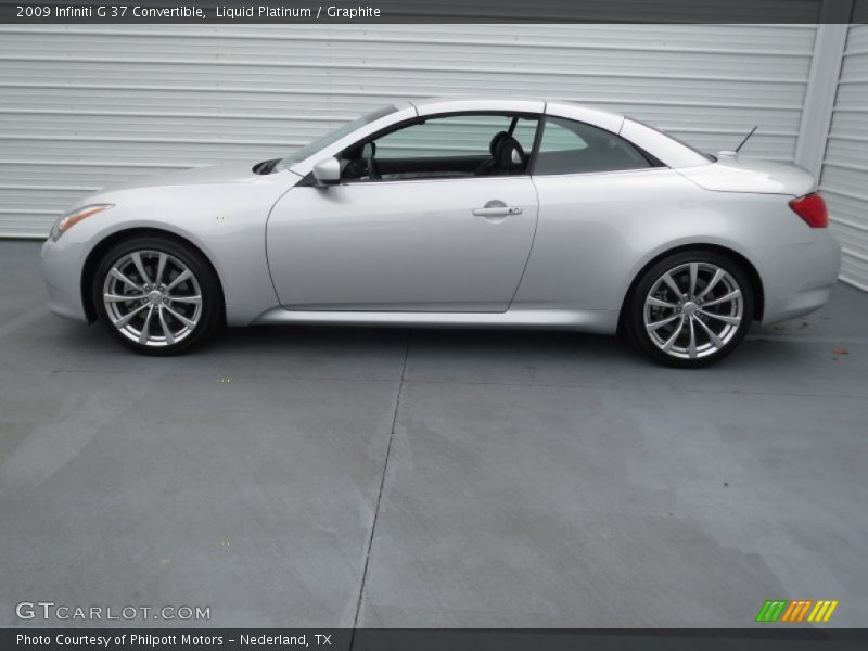 Liquid Platinum / Graphite 2009 Infiniti G 37 Convertible