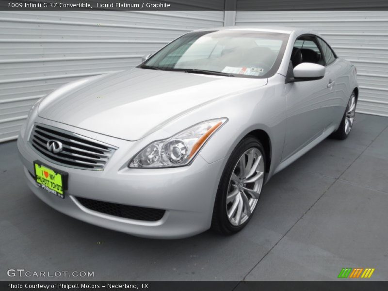 Liquid Platinum / Graphite 2009 Infiniti G 37 Convertible