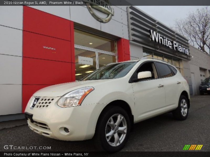 Phantom White / Black 2010 Nissan Rogue SL AWD