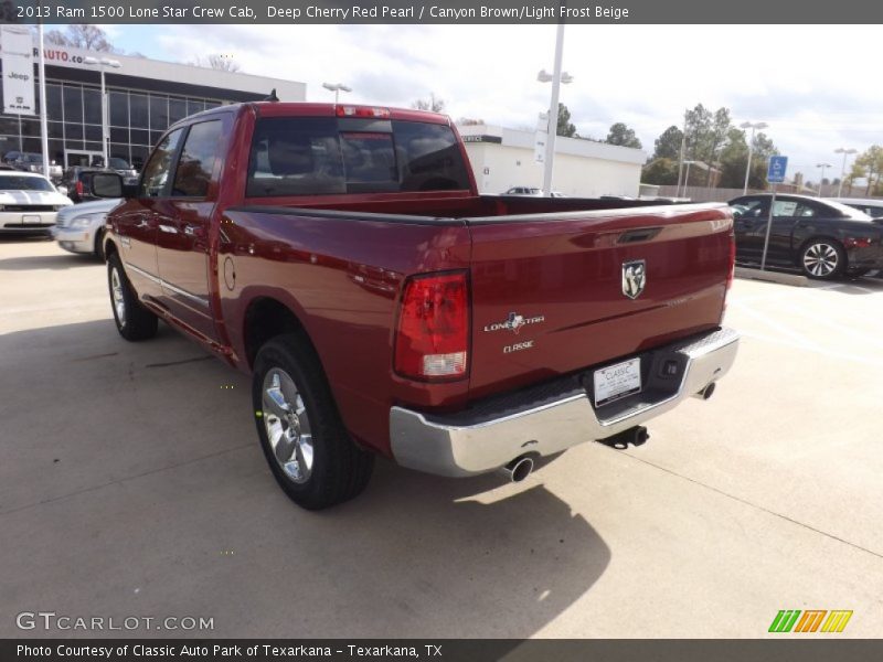 Deep Cherry Red Pearl / Canyon Brown/Light Frost Beige 2013 Ram 1500 Lone Star Crew Cab