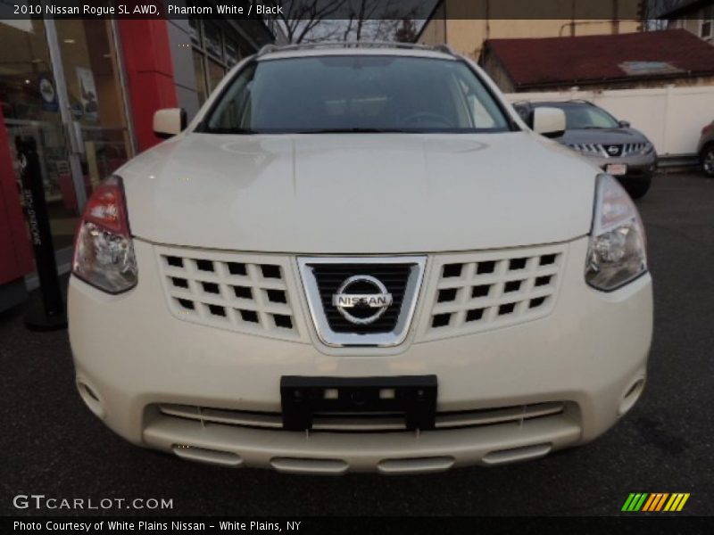 Phantom White / Black 2010 Nissan Rogue SL AWD