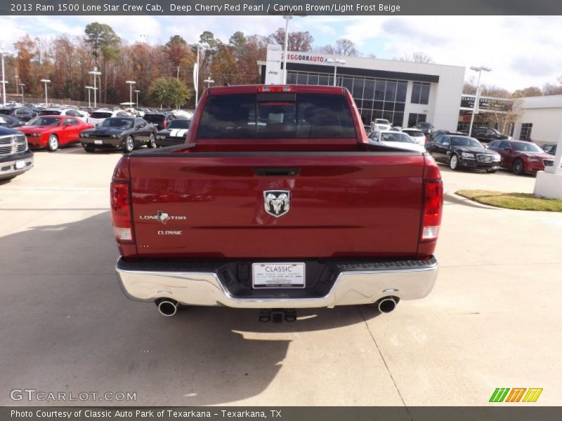 Deep Cherry Red Pearl / Canyon Brown/Light Frost Beige 2013 Ram 1500 Lone Star Crew Cab