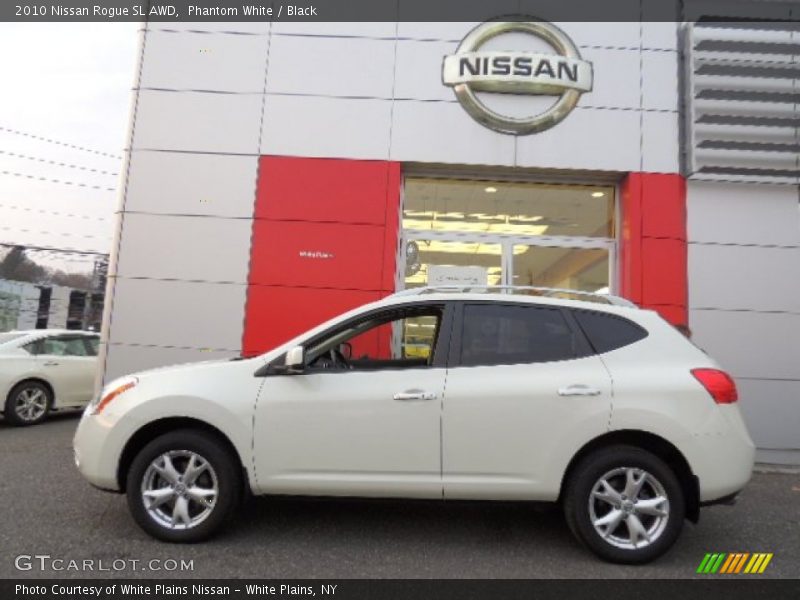Phantom White / Black 2010 Nissan Rogue SL AWD