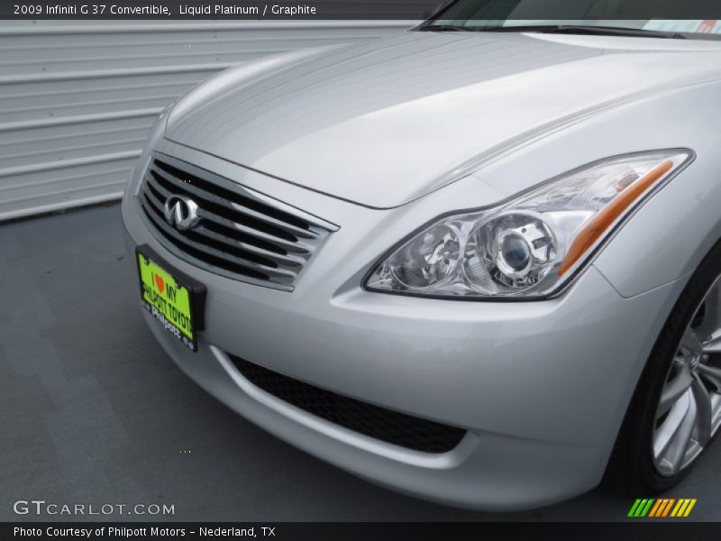 Liquid Platinum / Graphite 2009 Infiniti G 37 Convertible