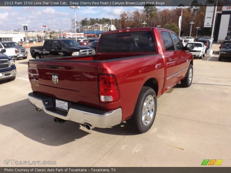 Deep Cherry Red Pearl / Canyon Brown/Light Frost Beige 2013 Ram 1500 Lone Star Crew Cab