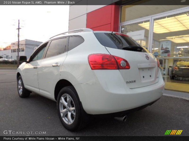Phantom White / Black 2010 Nissan Rogue SL AWD