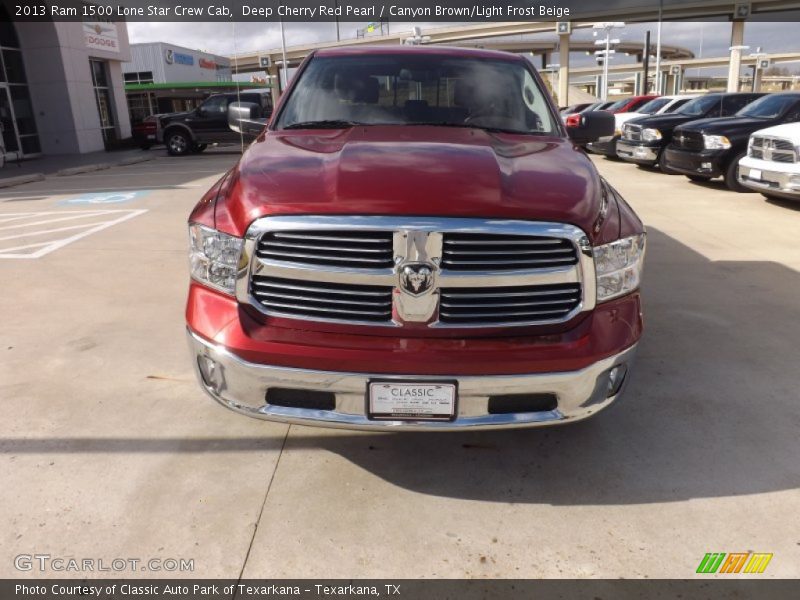 Deep Cherry Red Pearl / Canyon Brown/Light Frost Beige 2013 Ram 1500 Lone Star Crew Cab