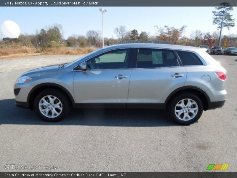 Liquid Silver Meatllic / Black 2012 Mazda CX-9 Sport