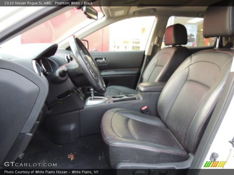 Phantom White / Black 2010 Nissan Rogue SL AWD