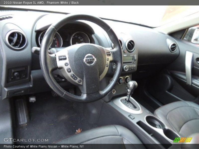 Phantom White / Black 2010 Nissan Rogue SL AWD