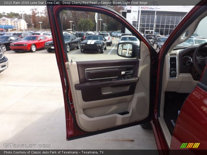 Deep Cherry Red Pearl / Canyon Brown/Light Frost Beige 2013 Ram 1500 Lone Star Crew Cab