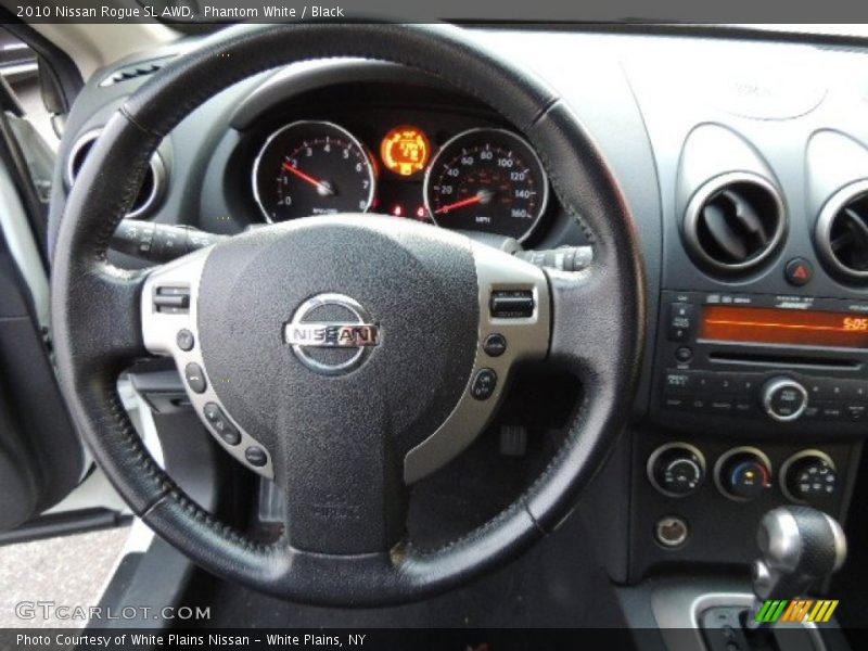 Phantom White / Black 2010 Nissan Rogue SL AWD