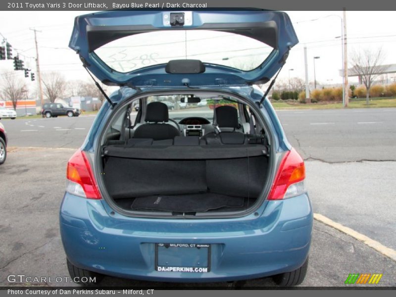 Bayou Blue Pearl / Dark Charcoal 2011 Toyota Yaris 3 Door Liftback