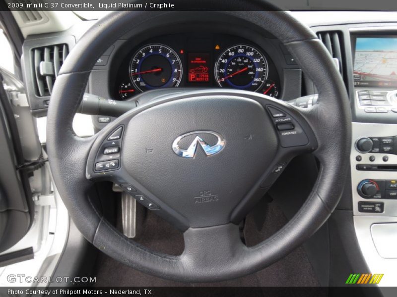 Liquid Platinum / Graphite 2009 Infiniti G 37 Convertible