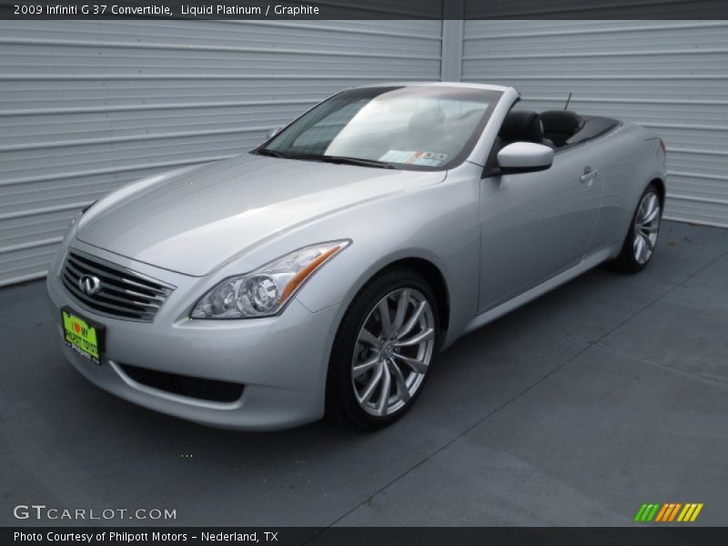 Liquid Platinum / Graphite 2009 Infiniti G 37 Convertible