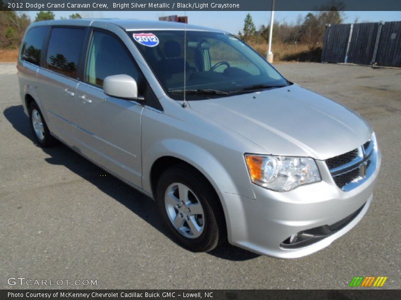 Bright Silver Metallic / Black/Light Graystone 2012 Dodge Grand Caravan Crew