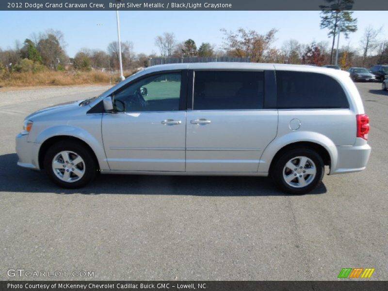 Bright Silver Metallic / Black/Light Graystone 2012 Dodge Grand Caravan Crew