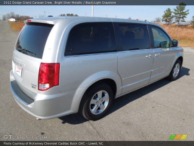 Bright Silver Metallic / Black/Light Graystone 2012 Dodge Grand Caravan Crew