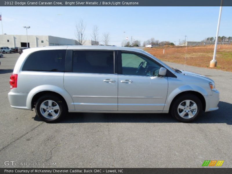 Bright Silver Metallic / Black/Light Graystone 2012 Dodge Grand Caravan Crew