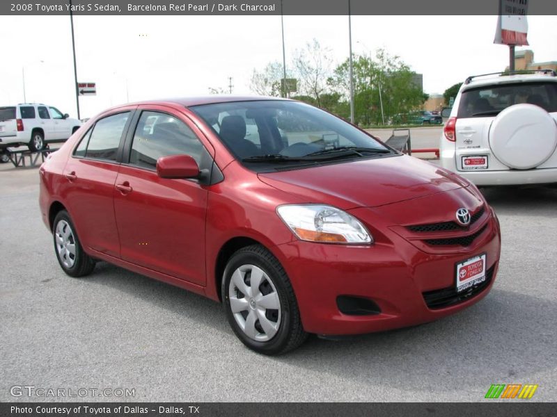 Barcelona Red Pearl / Dark Charcoal 2008 Toyota Yaris S Sedan