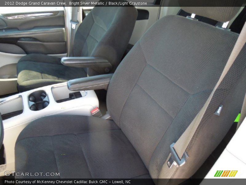 Bright Silver Metallic / Black/Light Graystone 2012 Dodge Grand Caravan Crew
