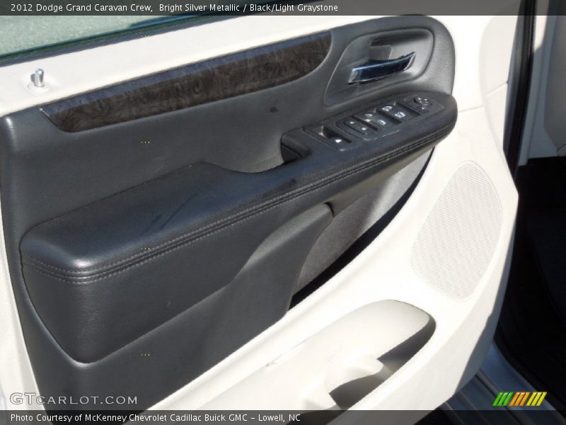 Bright Silver Metallic / Black/Light Graystone 2012 Dodge Grand Caravan Crew